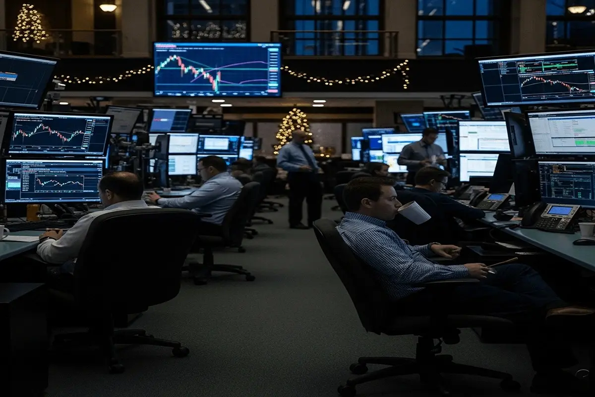 Stocks in the financial services sector get ready for less trading over the holidays