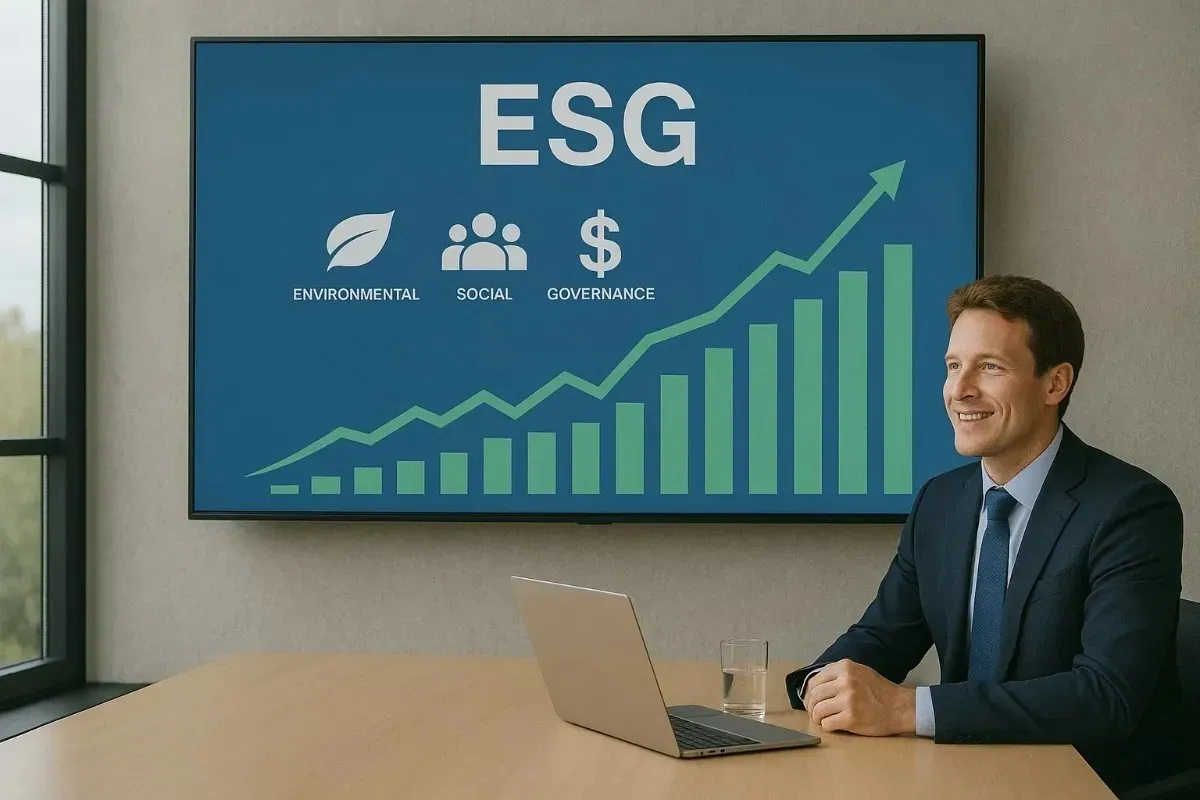 ESG investment report for 2025 showing economic and environmental trends